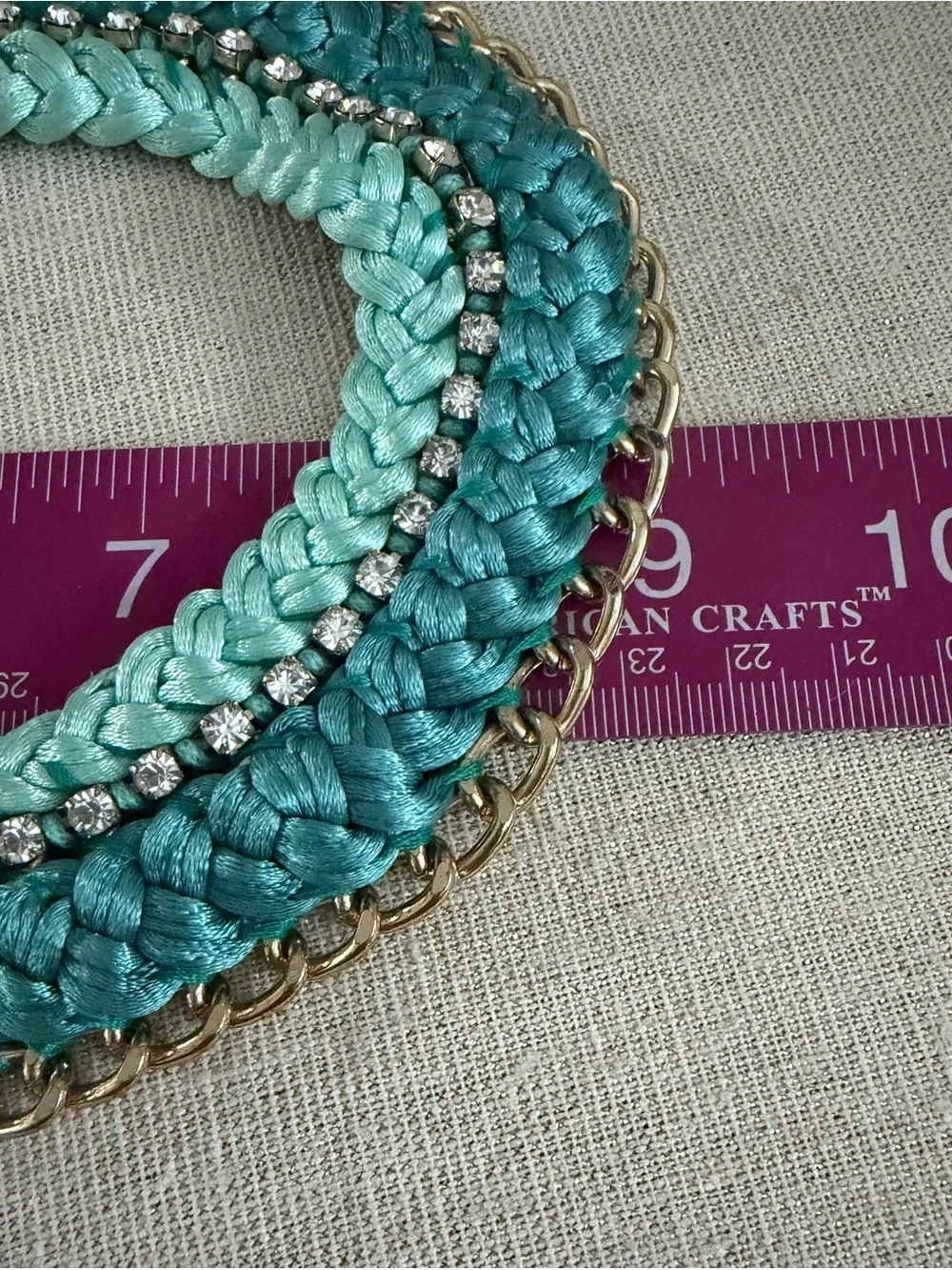 Tommy Bahama Braided Teal Statement Necklace